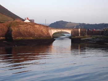 River Ystwyth flowing
into Aberystwyth Harbour